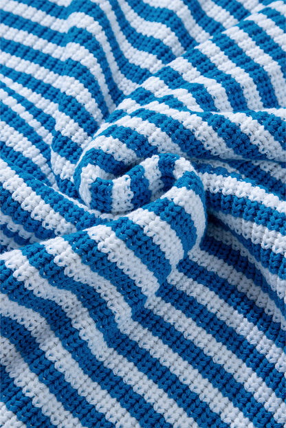Nylah Striped Half-Zip Sweater