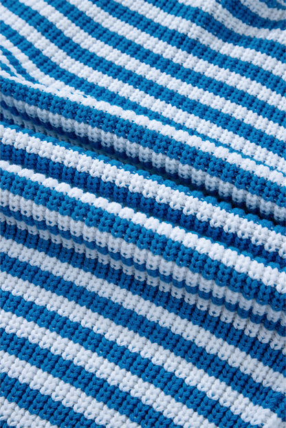 Nylah Striped Half-Zip Sweater