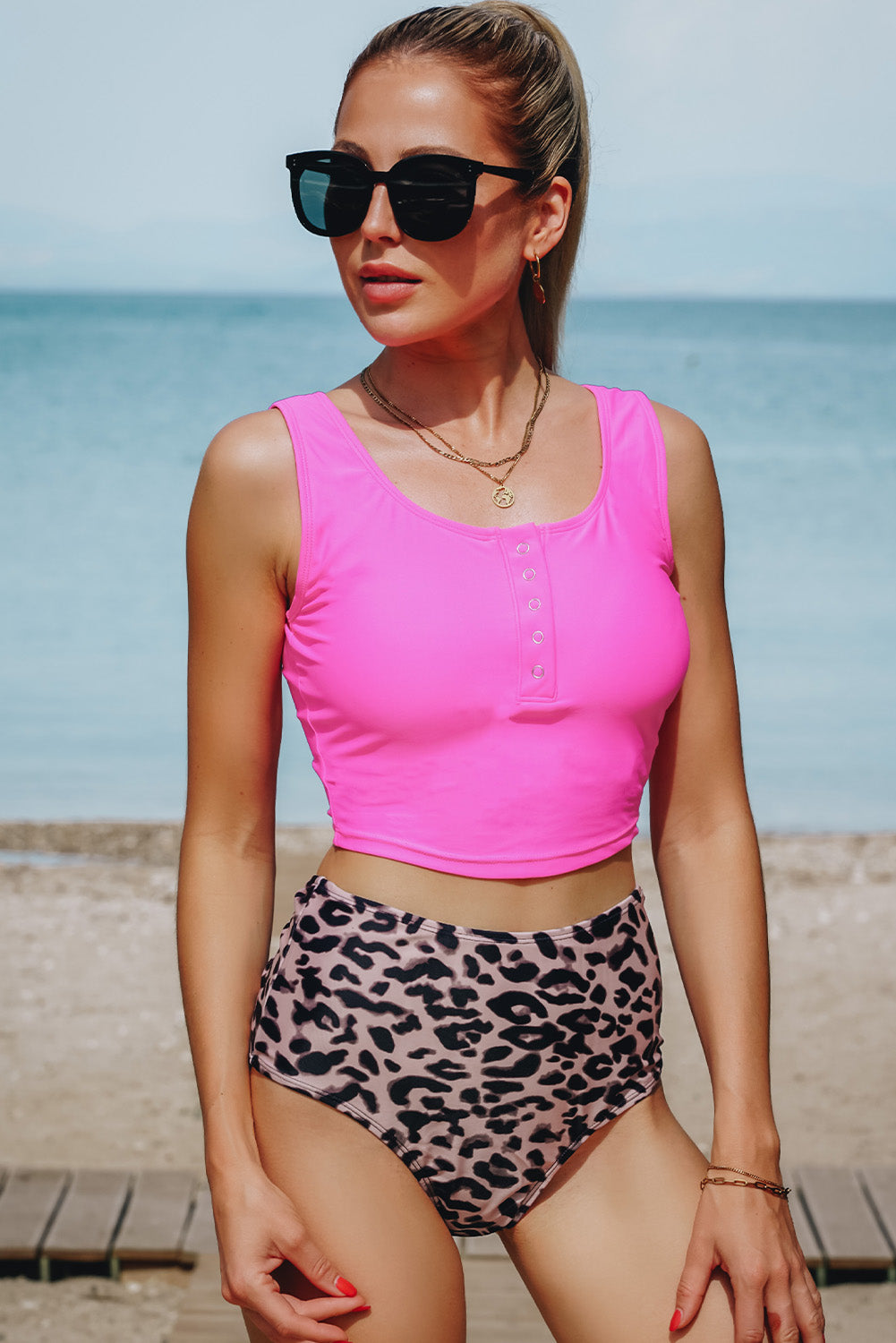Nerina Square Neck Floral Print Tankini Swimsuit