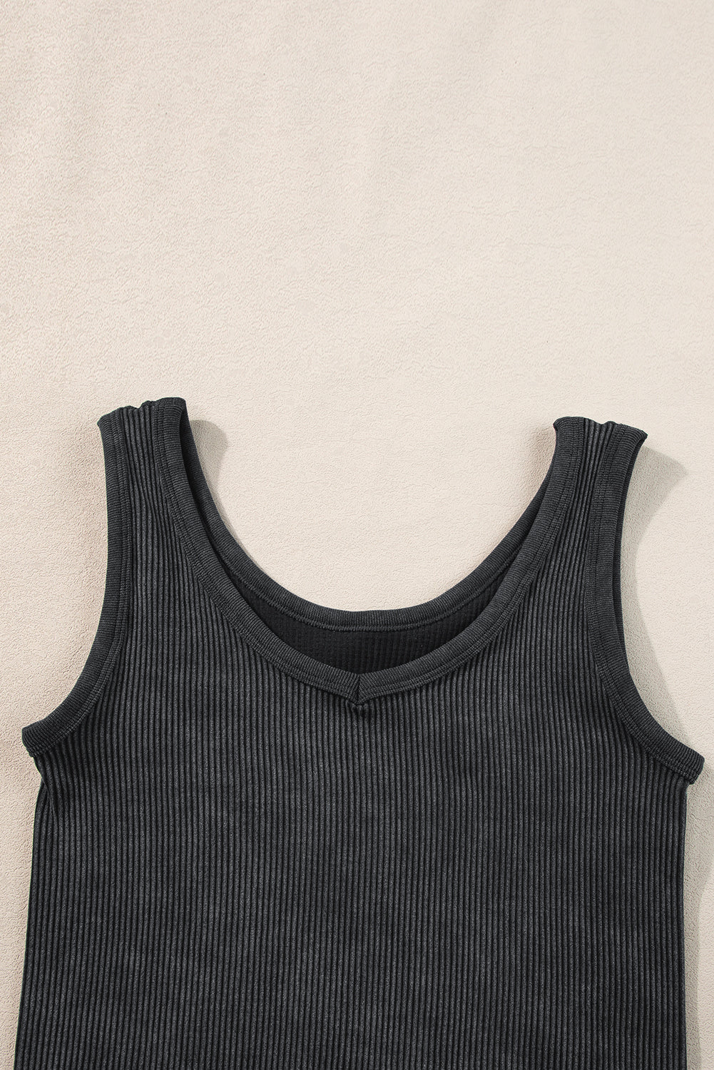 Ribbed Knit Cropped Tank Top