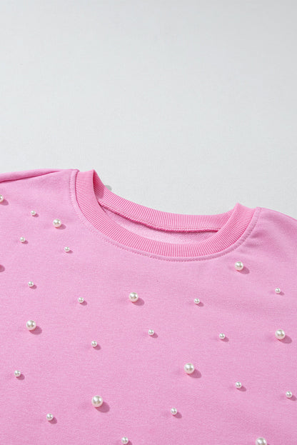 Ribbed Round Neck Sweatshirt