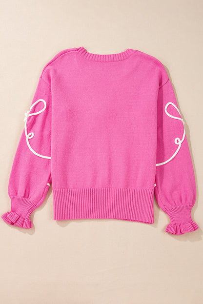 Nina Bow Drop Sleeve Sweater