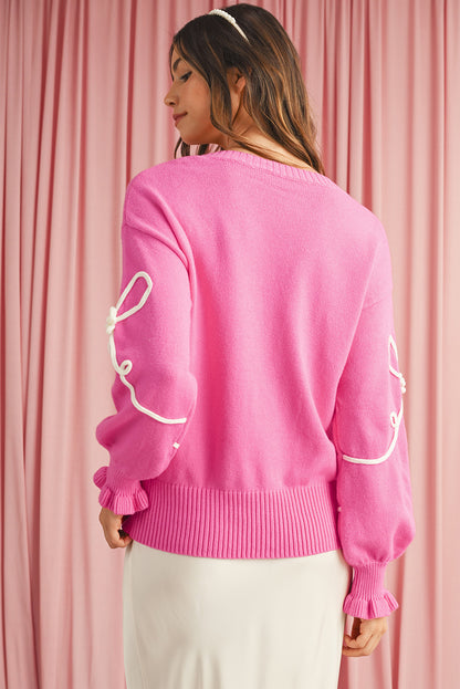 Nina Bow Drop Sleeve Sweater