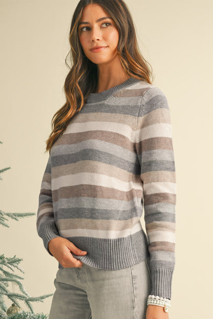 Myrah Striped Crew Neck Sweater