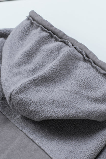 Flap Pockets Bishop Sleeve Zip Up Hoodie