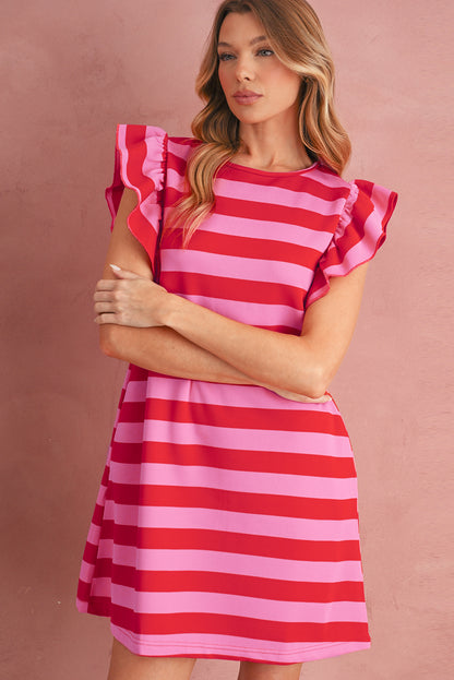 Aven Flutter Sleeve Mini Dress