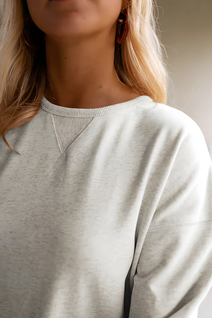 Ruffle Hem Mini Sweatshirt Dress