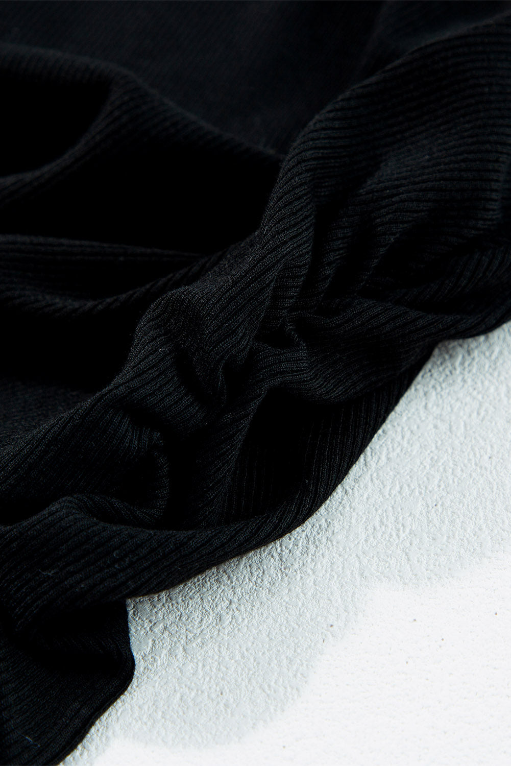 Solid Ruched Ribbed Tank Top