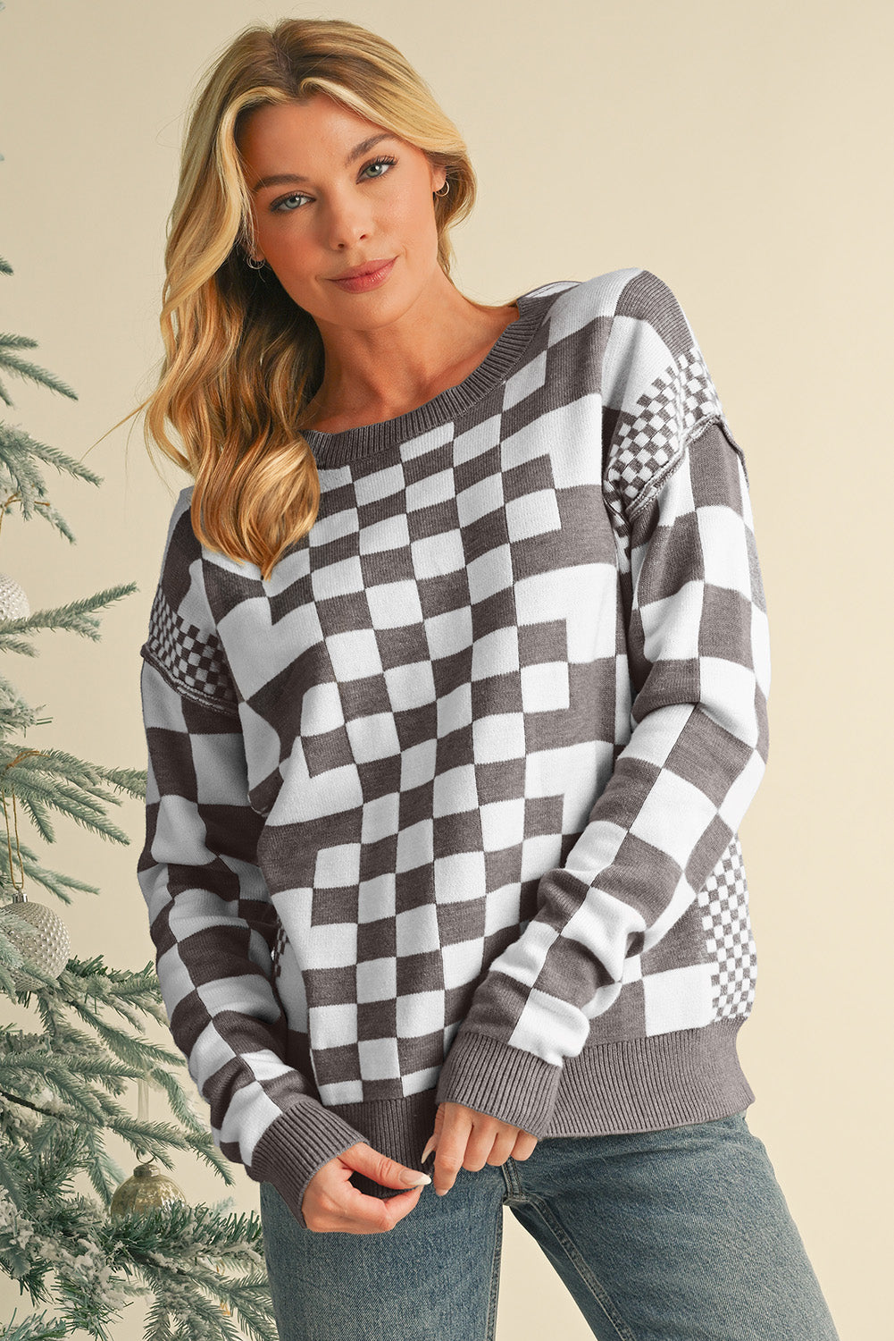 Kaya Checkered Sweater