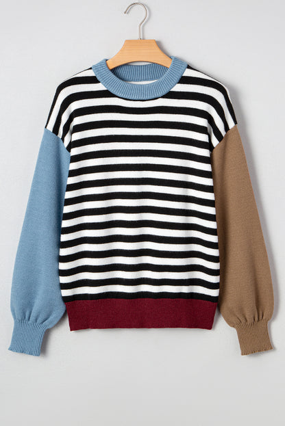 Lyra Striped Colour-block Sweater