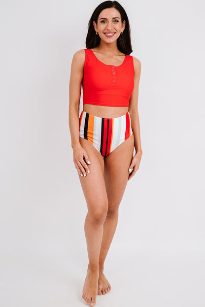 Nerina Square Neck Floral Print Tankini Swimsuit
