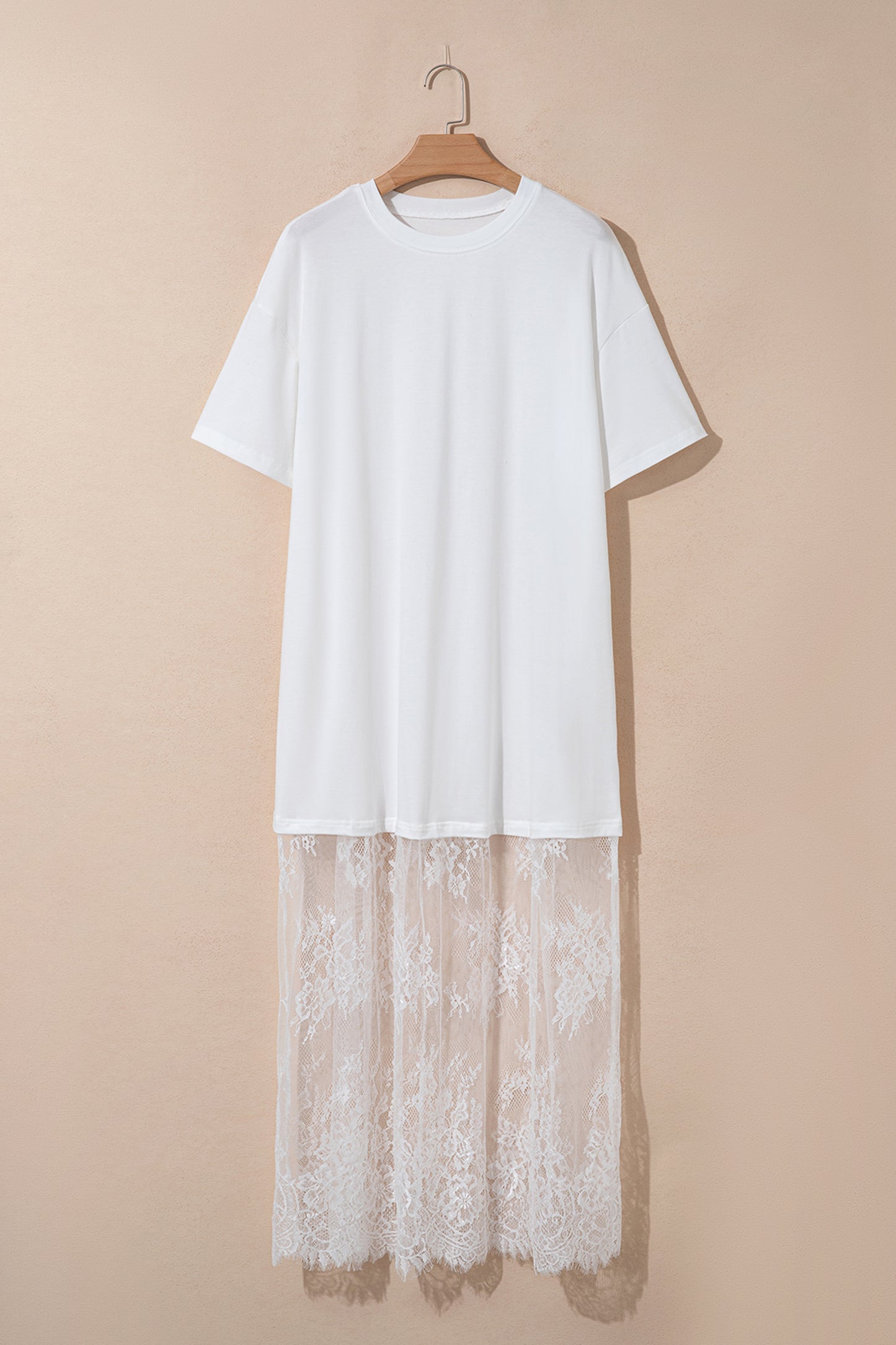 Floral Lace T-Shirt Dress