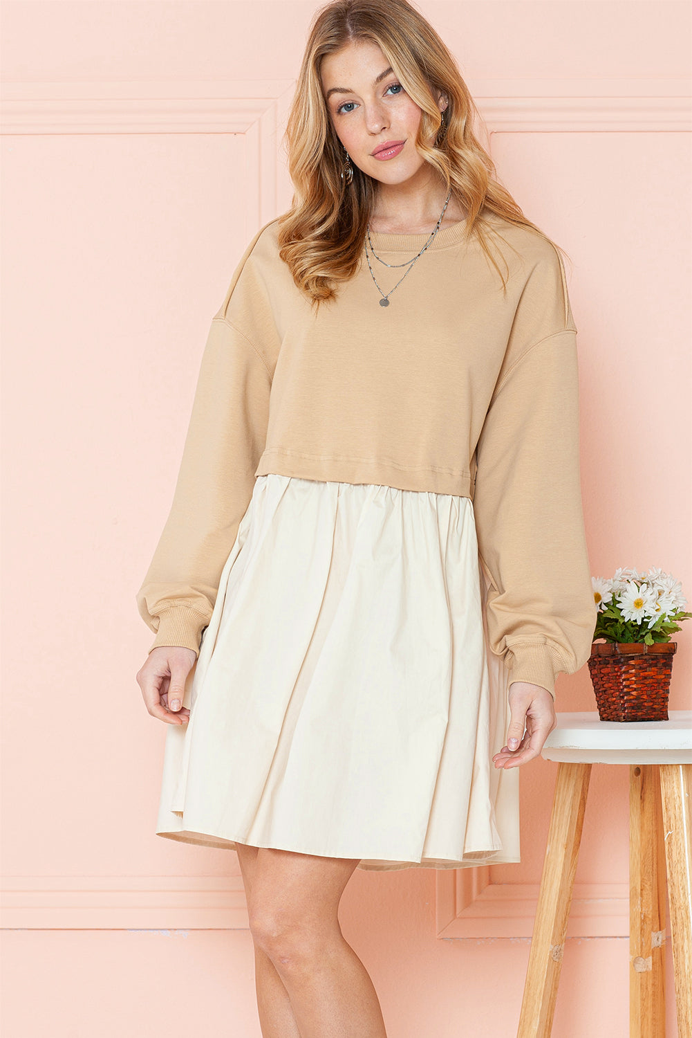 Freya Sweatshirt Colour-block  Mini Dress